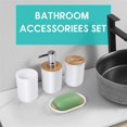 thumbnail image 5 of Bathroom Accessories Set Soap Dispenser Bottle Dish Suit White, 5 of 5