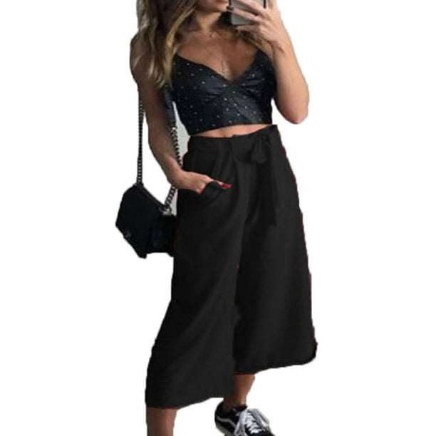 belt palazzo pants