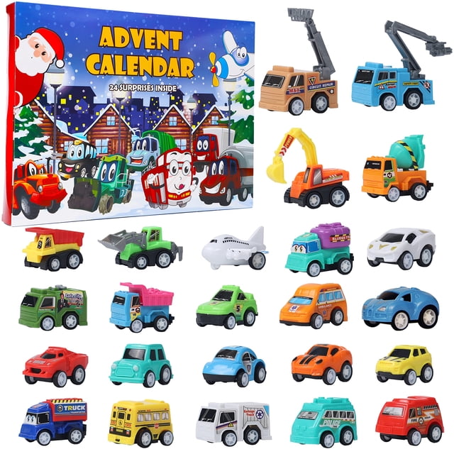 Calendario de Adviento Juegoal Cars 2024 con 24 vehículos retrácticos