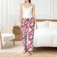 thumbnail image 5 of JUNZAN Japanese Cherry Blossoms Women's Pajama Pants Drawstring Comfy Sleep Bottoms with Pockets, 5 of 7