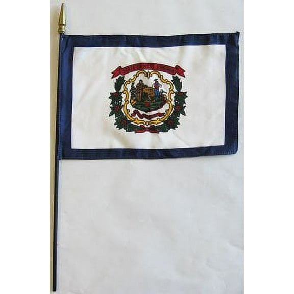 West Virginia - 8"X12" Stick Flag