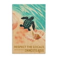 thumbnail image 1 of Chincoteague Island, Virginia, Courageous Explorer Collection, Turtle and Shells Birch Wood Wall Sign (6x9 Rustic Home Decor, Ready to Hang Art), 1 of 3