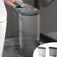 thumbnail image 1 of Basurero de Empuje con Tapa, Diseño para Espacios Reducidos, Función de Bloqueo de Olores, Elegantes Colores Transparentes/Grises, Ideal para Baño, Cocina y Sala de Estar, Fácil de Limpiar, Capacidad, 1 of 6