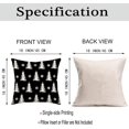 thumbnail image 6 of Set of 4 Merry Christmas Trees Black White Snowflake Throw Pillow Covers Winter Xmas Square Decorative Pillow Cases Cushion Cover Outdoor Decorations Sofa Cotton Linen 18x18 Inch, 6 of 6
