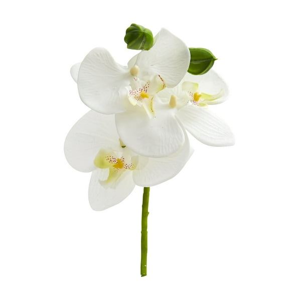 Nearly Natural 9in. Phalaenopsis Orchid Artificial Flower Pick (Set of 12)