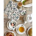thumbnail image 4 of Teal Green Leaf Kitchen Dish Towels for Drying Dishes Set of 3, Vintage Farmhouse Boho Pastoral Tribal Waffle Weave Microfiber Hand Tea Bathroom Towels Quick Dry & Absorbent Towel 15.7x23.6, 4 of 7