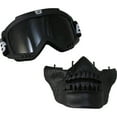 thumbnail image 2 of Birdz Skullbird Black Padded ATV Motorcycle Riding Goggle with Face Mask (Smoke), 2 of 8