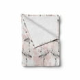 thumbnail image 2 of Romantic Soft Flannel Fleece Throw Blanket, Flamingos Shaping Hearts Heads Love Animal Valentines Illustration, Cozy Plush for Indoor and Outdoor Use, 70" x 90", Pale Pink Grey, by Ambesonne, 2 of 6