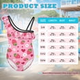 thumbnail image 7 of Uorisanigo One Piece Swimsuits for Girls Pink Strawberry Swimwear Bathing Suit Ruffle Halter Quick Dry Sport Summer Beach Swimwear, Size 9-10, 7 of 7