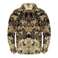thumbnail image 4 of Men's Camo Print Stand Collar Sweatshirt, Spring Fall Outdoor Casual Button Front Pullover for Hiking, Sports,Brown,XL, 4 of 4