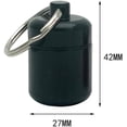 thumbnail image 2 of 2pcs Pill Boxes Portable Small Mini Metal Pill Box Waterproof Sealed Storage Waterproof Portable Medicine Drug Holder Container Keyring for Travel Outdoor First Aid, 2 of 6