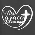 thumbnail image 5 of Wild Bobby His Grace Is Enough Heart Inspirational/Christian Unisex Graphic Hoodie Sweatshirt, Charcoal, Medium, 5 of 5