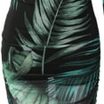 thumbnail image 5 of BJUTIR Dresses For Women 3Pcs Crop Top Short Skirt Set With Tropical Print Sheer Mesh Bodycon Long Dress, 5 of 7