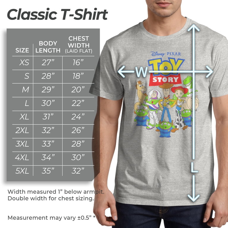 Disney Pixar Toy Story Men's Main Characters Logo Graphic T-Shirt