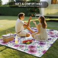 thumbnail image 4 of Purple Pink Roses Outdoor Rug for Patio/Deck/Porch, Non-Slip Large Area Rug 6 x 9 Ft, Spring Floral Elegant Pastoral Botanical Indoor Outdoor Rugs Washable Area Rugs, Camping Rug Carpet Runner, 4 of 8