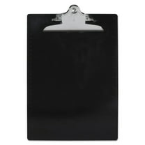 Saunders Recycled Plastic Clipboard with Ruler Edge, 1" Clip Capacity, Holds 8.5 x 11 Sheets, Black