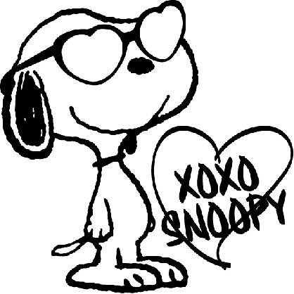 Snoopy Dog Xoxo Heart Peanuts Cartoon Character Decors Wall Sticker Art Design Decal For Girls Boys Kids Room Bedroom Nursery Kindergarten Home Decor Stickers Wall Art Vinyl Decoration 10x10 Inch Walmart Com