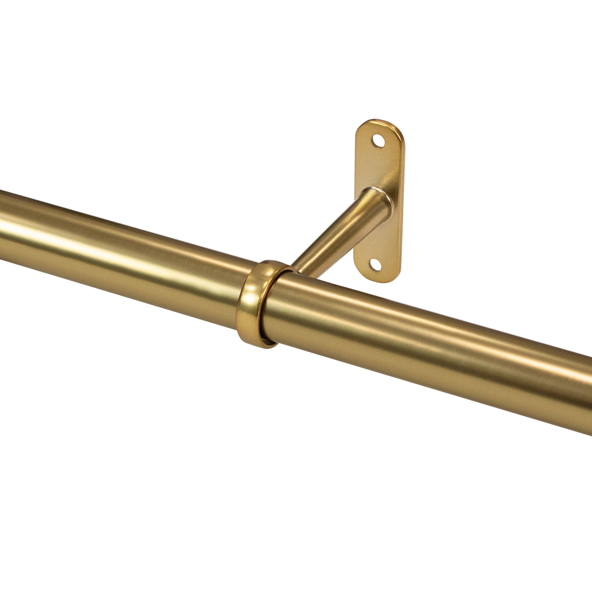 28"-48" 7/8" dia. Decorative Screw Curtain Rod_Brass