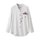 thumbnail image 1 of Moda Mujer Causal Rounk Cuello Impresión Blusa Camiseta de manga larga Otoño Bolsillo Tops Fridja  hkj1819, 1 of 9