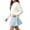 07 Sky Blue, variant on ROHUUQUE Girls 2 Piece Knit Set Pullover Sweater and Skirt Set Long Sleeve Crewneck Top Fall Winter Outfit Coffee