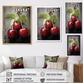 thumbnail image 4 of Designart "Cherry Chaplin In Charcoal Grey II" Fruits Canvas Wall Art, 4 of 7