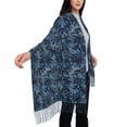 thumbnail image 5 of Cauagu Hawaiian Style Print Women Wrap Shawl tassels Scarves Retro Scarf 77.6"X28.3", 5 of 8