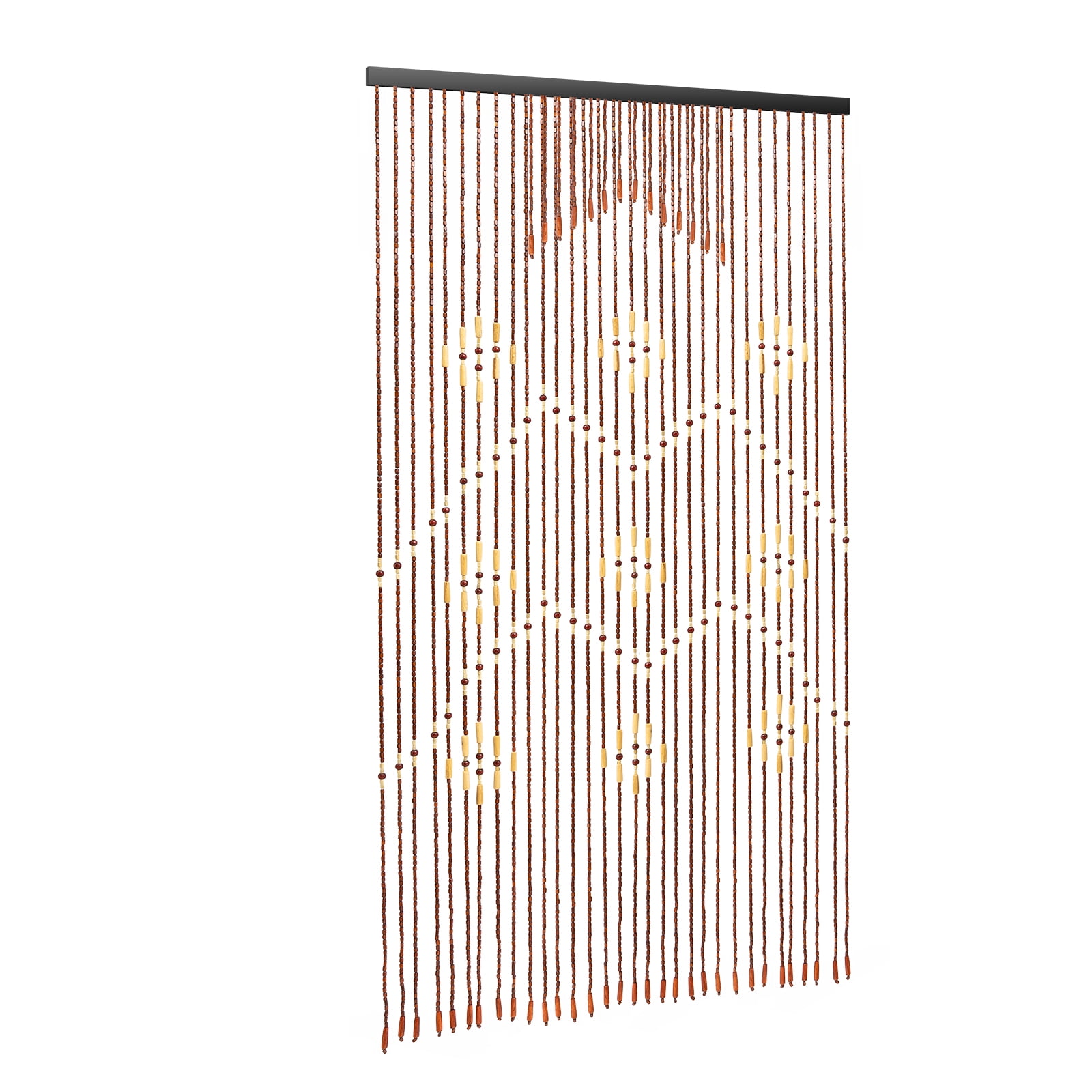 Wooden Bead Curtain, String Door Curtains Beaded, Chinese Classical Coffee for Doorway, Tie Top,  Home Décor