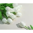 thumbnail image 6 of Cream White Tulips Artificial Flowers,QZS Real Touch Plastic Faux Flowers for Wedding Decorations,Durable White Tulips Bouquet for Dining,Room,Kitchen,Home Decorations, 6 of 6