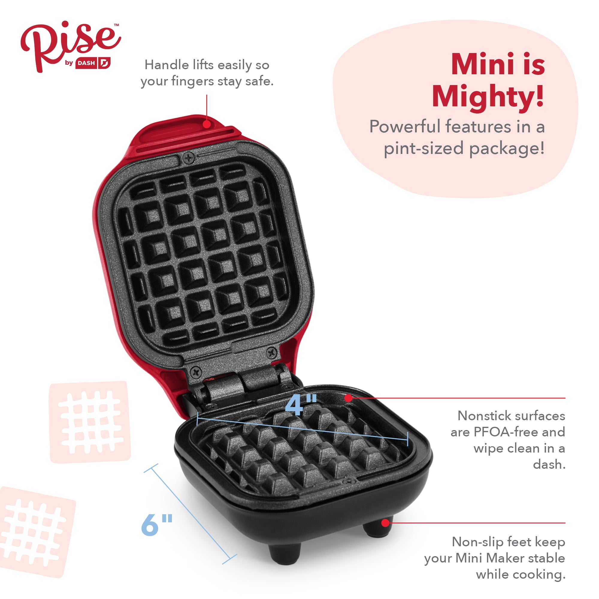The Mini Waffle Maker Machine for Individual Waffles Paninis, Details about   Dash Mini Maker 