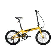ZiZZO FERRO 20" Wheel, HT-Steel 7-Speed Aluminum Alloy Folding Bike for all genders, Yellow