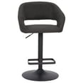 thumbnail image 4 of Flash Furniture Erik 23" - 31.5"H Square Adjustable Swivel Mid Back Barstool, Charcoal/Black, 4 of 11