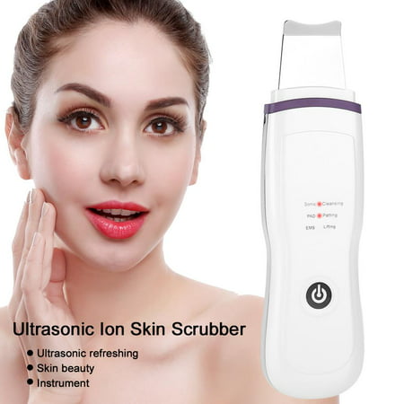 Dilwe Ultrasonic Deep Cleansing Skin Scrubber Face Skin Cleaner Blackhead Removal 100-240V, Pores Cleaning