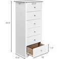 thumbnail image 3 of 6 Drawer Dresser, 53.5’’ Chest of Drawers, Modern Closet Drawers with Metal Handles, Wood Dressers & Chests, Tall Dresser for Bedroom, Living Room, Hallway (White), 3 of 9