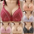 thumbnail image 4 of VERUGU Everyday Bras for Women Comfort Solid Wirefree OnePiece Bra Gathering Underwear Bras No Underwire Pink A XL, 4 of 4
