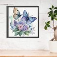 thumbnail image 3 of Pintura de diamante 5D DIY parcial con forma especial kit de mariposa y flor 40x40cm, 3 of 9