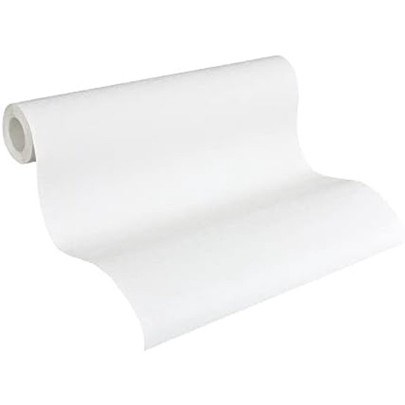 Wallpaper Plain & Paintable - White - Solid Wallpaper 395.99in x 20.87in Made in Germany - 250513$$Tools & Hardware Other