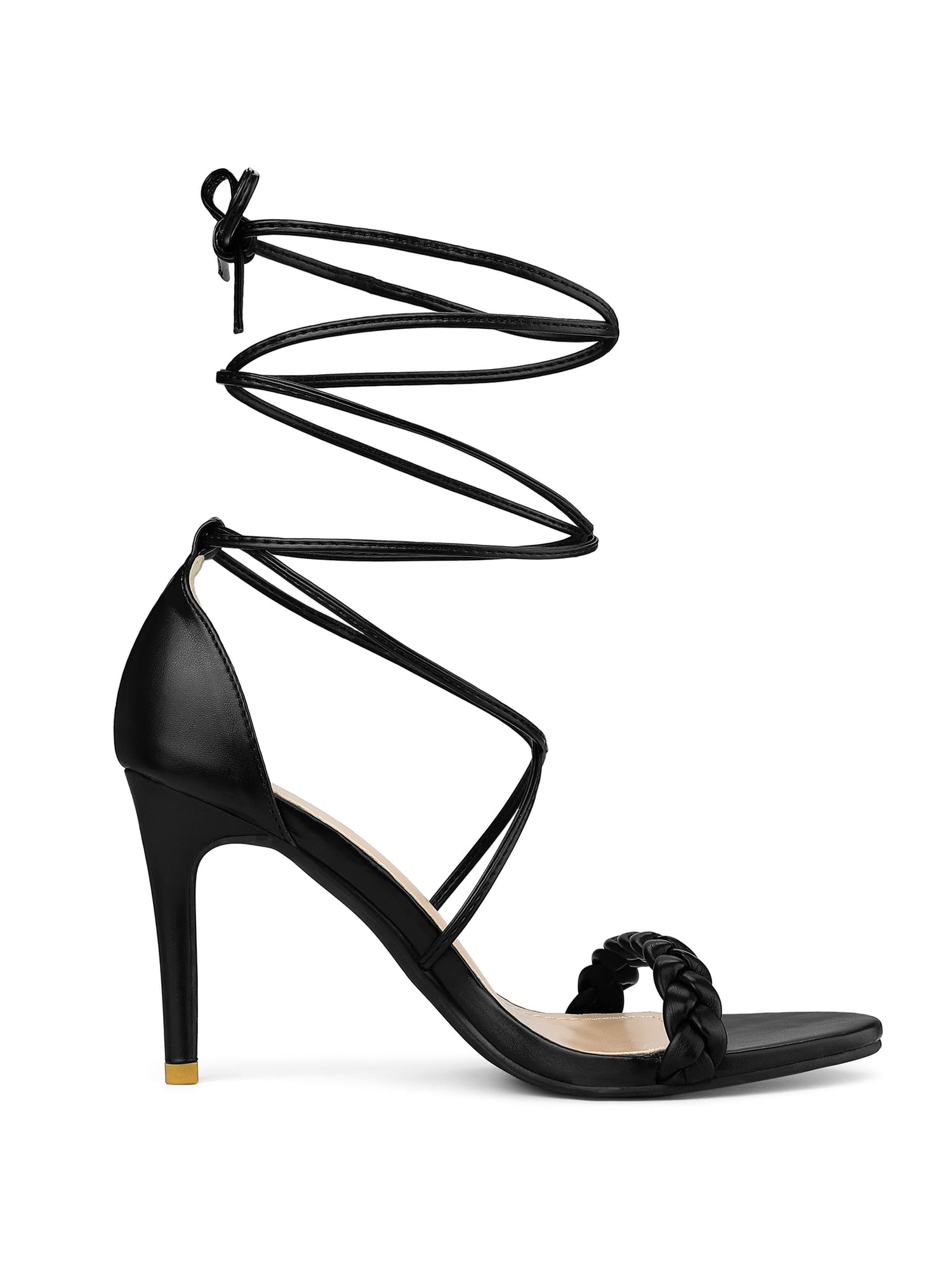 Unique Bargains Women s Stiletto High Heels Lace Up Strappy