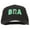 Black, variant on Brazil BRA Flag Embroidered Solid Cotton Pro Style Cap - Grey OSFM