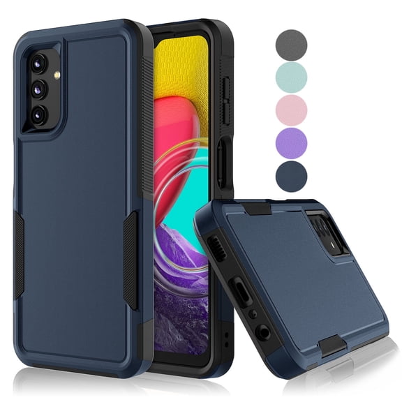 Samsung Galaxy A14 5G Case ,Sturdy Phone Case for Galaxy A14 2023 5G 6.6 inch ,Tekcoo Shockproof Protection Heavy Duty Armor Hard Plastic & Rubber Rugged Bumper 2-in-1 Case Cover -Dark Blue