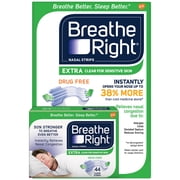 Breathe Right Extra Strong Nasal Strips One Size Fits All, Tan (44 ct)