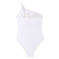 thumbnail image 6 of XIYON Womens One Piece Swimsuit Elegant One Shoulder Swimsuit With Sheer Mesh Insert Solid Color Bathing For 2026 Beach Vacation Clothes, 6 of 6