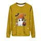 thumbnail image 3 of Ailaofu Women's Halloween Printed Round Neck Casual Sports Long Sleeve Sweatshirt Top Sweatshirt Loose Soft Long Sleeve Pullover Tops, 3 of 6