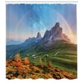 thumbnail image 3 of Ambesonne Landscape Shower Curtain, Alps Rainbow Morning, 69"Wx84"L, Multicolor, 3 of 3
