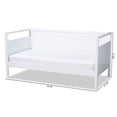 thumbnail image 2 of Allora Lit de Repos 2 Places Format Jumeau en Bois Blanc Style Campagne Rustique, 2 of 8