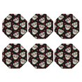 thumbnail image 2 of Pofeuu PUG Print Leather Coasters Set of 6, Round Cups Mugs Mat Pad for Home Kitchen Heat Resistant Drink Coasters,Octagon, 2 of 7