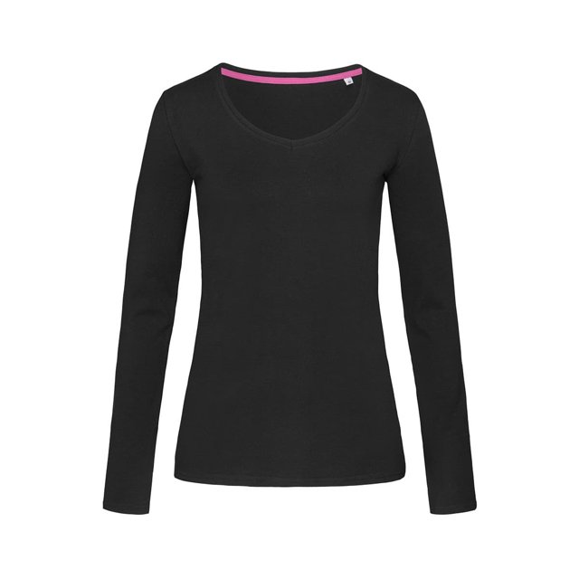 Stedman - Camiseta de manga larga modelo Claire para mujer (Negro ópalo)