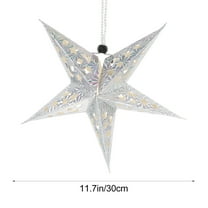 MERRYHAPY 4Pcs Paper Ceiling Light Shade Silver FivePointed Star Decorative Light Christmas