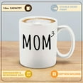 thumbnail image 2 of Shop4Ever® Mom Squared Mother of 3 Ceramic Coffee Mug Cup Gift for Mom of Three (White Handle 11 oz.), 2 of 4