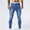 Blue (New), variant on Men's Skinny Stretch Jeans Classic Comfort Slim Ripped Denim Pants
