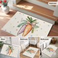 thumbnail image 6 of Rectangle Area Rug 2x3ft, Cartoon Easter Watercolor Radish on Linen Non-Slip Non-Shedding Floor Mat, Color Polka Dot Washable Sturdy Carpet for Living Room Bedroom Home Decor, 6 of 9